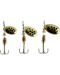Mepps Aglia Spinner - Guld/Sort Prikker