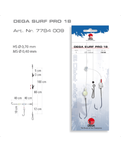 Jenzi Surfcasting-Rig DEGA-SURF Pro 18 Forfang 
