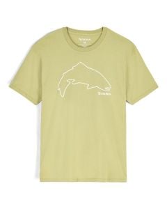 Simms Trout Outline T-Shirt Tent Green