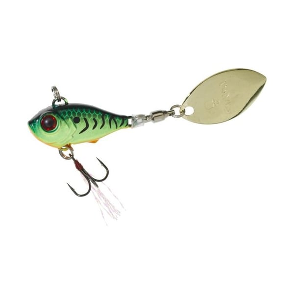 Leurre Coulant Gunki Queue Spinner Shocker Vib 21 – 3,7 Cm, 23,3 G, Couleur Fire Tiger – Pour Pêche Sportive