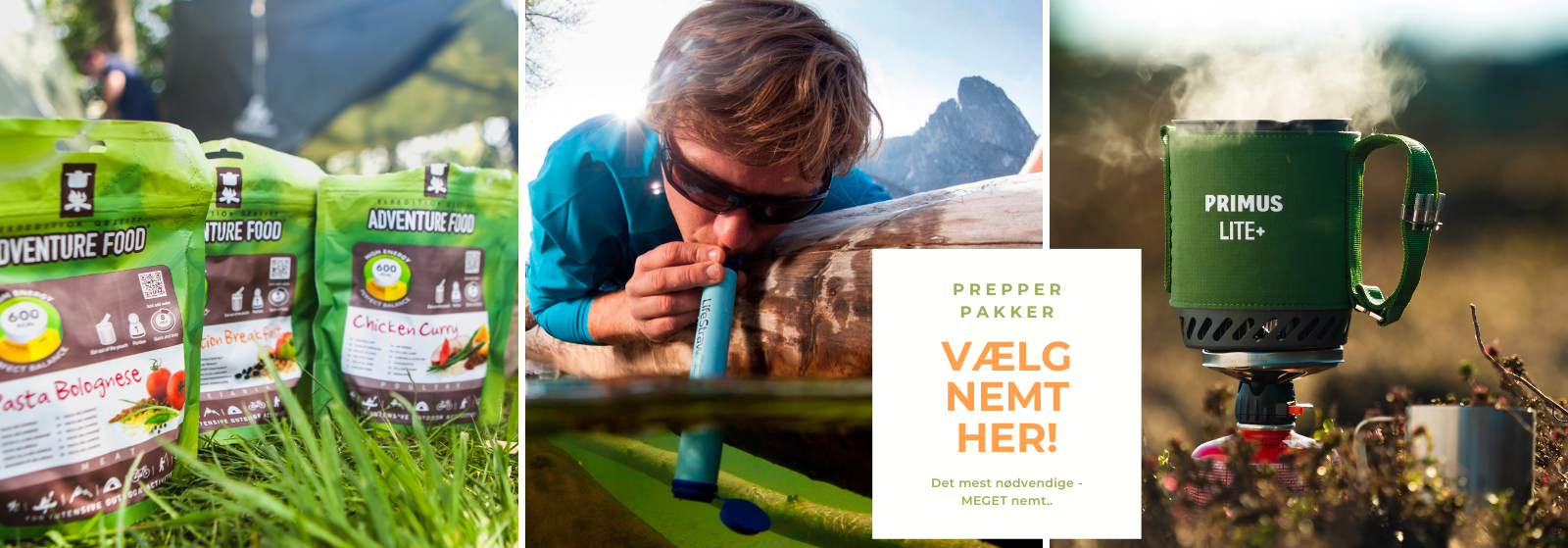Køb Prepper pakker hos OUTDOORXPERTEN.dk